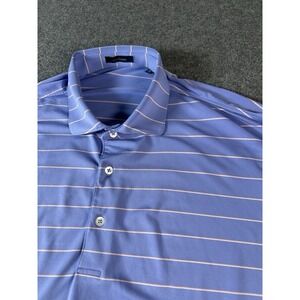 Turtleson Mens PGA National Polo Shirt XLarge‎ Light LavenderStripe